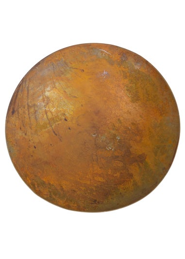 Charles Bentley Oxidized Rust Finish Fire Pit Minimalist Design Outdoor Use