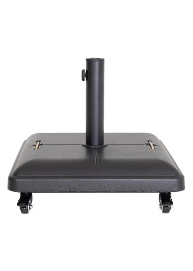 Charles Bentley Square Concrete Parasol Base Umbrella Stand With Wheels
