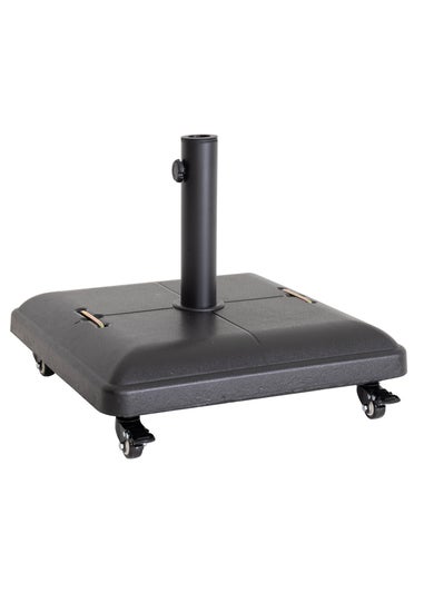 Charles Bentley Square Concrete Parasol Base Umbrella Stand With Wheels