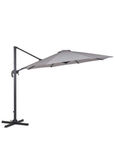 Charles Bentley X-Large Hanging Banana Cantilever Umbrella Parasol Grey