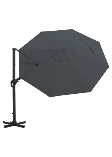 Charles Bentley Premium Quality Cantilever Umbrella Parasol Grey