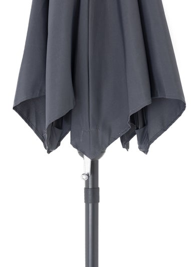 Charles Bentley Garden Patio Market Umbrella Parasol Crank Function Grey