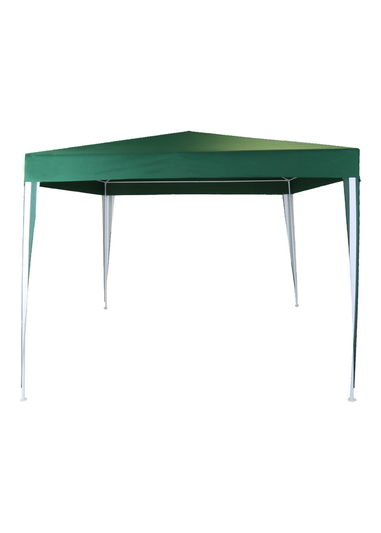 Charles Bentley 3x3m Polyester Gazebo Green Stripe Showerproof