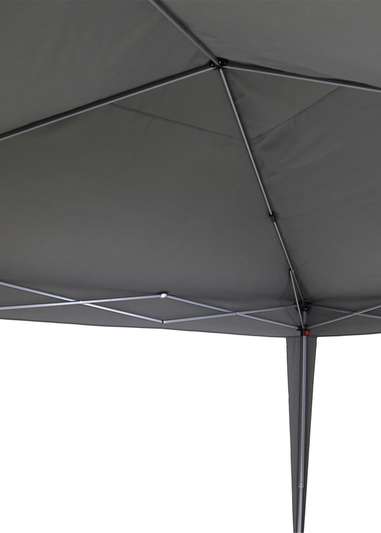 Charles Bentley 3m x 3m Pop Up Garden Patio Gazebo Garden Marquee Grey