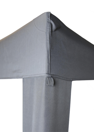 Charles Bentley 3m x 3m Pop Up Garden Patio Gazebo Garden Marquee Grey