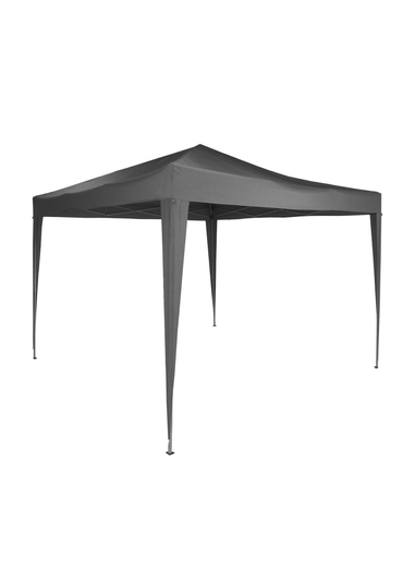 Charles Bentley 3m x 3m Pop Up Garden Patio Gazebo Garden Marquee Grey