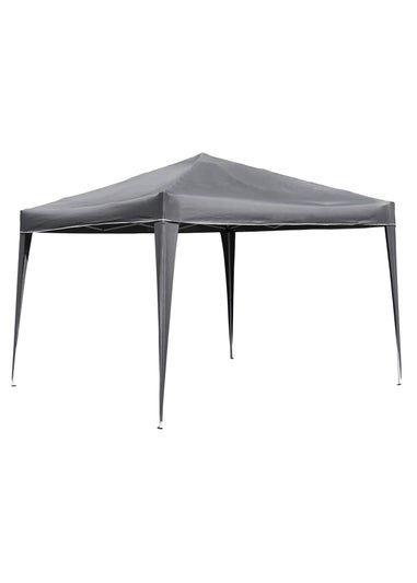 Charles Bentley 3m x 3m Pop Up Garden Patio Gazebo Garden Marquee Grey
