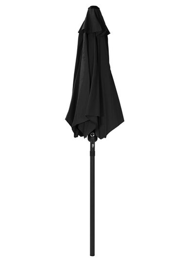 Charles Bentley Garden Patio Market Umbrella Parasol Crank Function Black