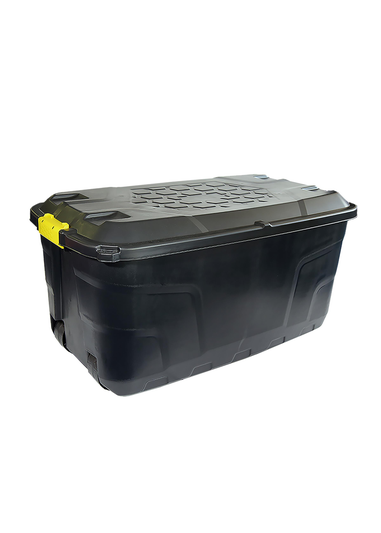 Charles Bentley Heavy Duty Trunk on Wheels Black