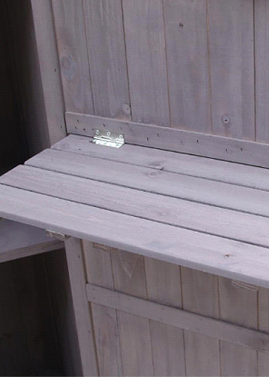 Charles Bentley FSC Wooden Storage Shed Grey Tall Outdoor