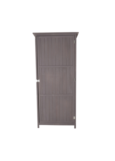 Charles Bentley FSC Wooden Storage Shed Grey Tall Outdoor