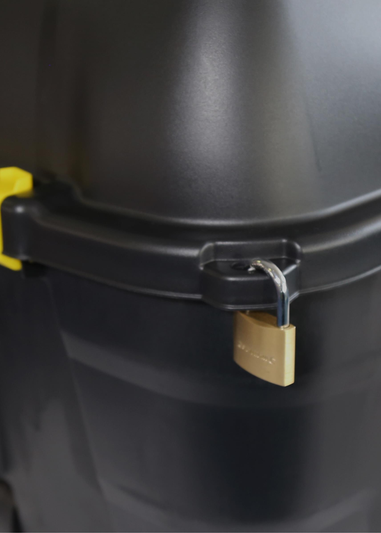 Charles Bentley Heavy Duty Trunk on Wheels Black