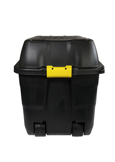 Charles Bentley Heavy Duty Trunk on Wheels Black