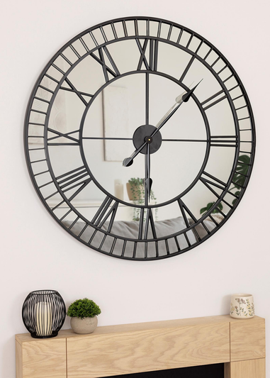 Charles Bentley Buttermere Indoor Outdoor Mirrored Skeleton Wall Clock