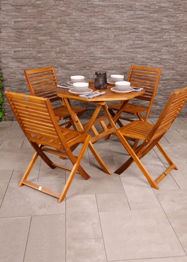 Charles Bentley FSC Hardwood Octagonal Dining Table (H74cm x W90cm x D90cm)