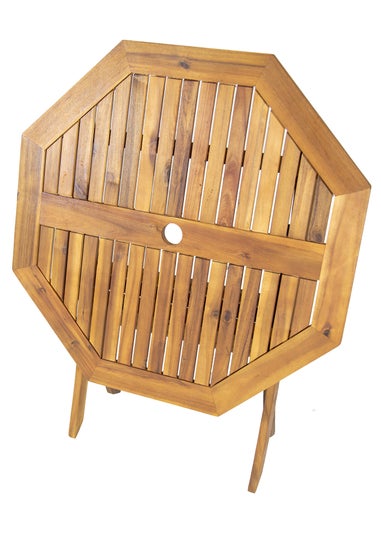Charles Bentley FSC Hardwood Octagonal Dining Table (H74cm x W90cm x D90cm)