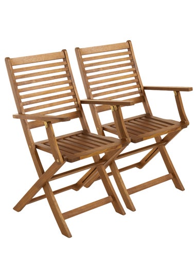 Charles Bentley FSC Acacia Hardwood Furniture Set with Extendable Table (6 Seater)