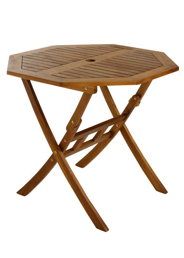 Charles Bentley FSC Acacia Wooden Octagonal Table & Chairs Set (5 Piece)