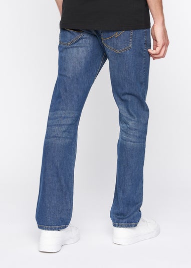 Crosshatch Stone Wash Bandol Straight Leg Jeans