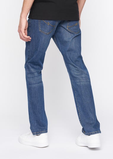 Crosshatch Stone Wash Bandol Straight Leg Jeans