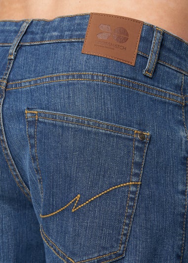 Crosshatch Stone Wash Bandol Straight Leg Jeans