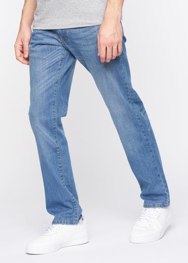 Crosshatch Light Wash Bandol Straight Leg Jeans