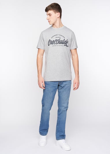 Crosshatch Light Wash Bandol Straight Leg Jeans