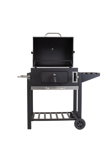 Charles Bentley American Large Portable Grill Charcoal BBQ Black (H108cm x L114cm x W63cm)