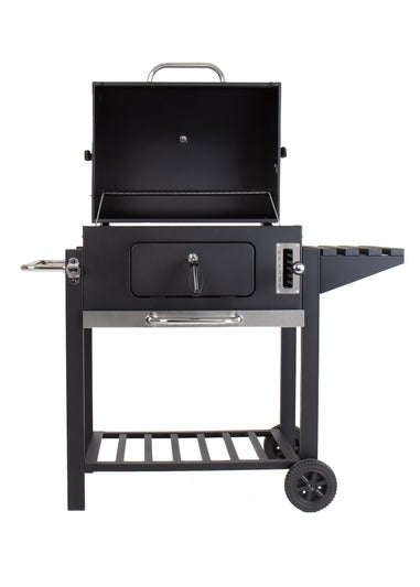 Charles Bentley American Large Portable Grill Charcoal BBQ Black (H108cm x L114cm x W63cm)