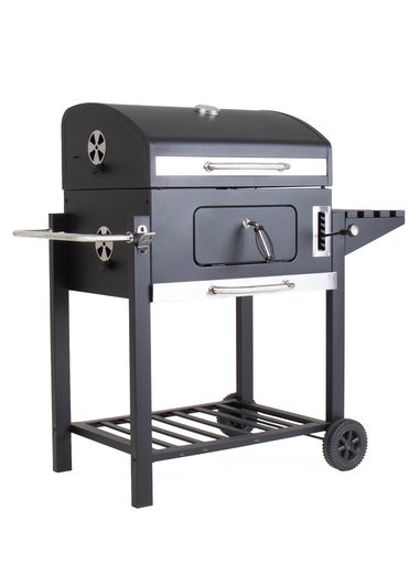 Charles Bentley American Large Portable Grill Charcoal BBQ Black (H108cm x L114cm x W63cm)