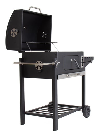 Charles Bentley American Large Portable Grill Charcoal BBQ Black (H108cm x L114cm x W63cm)