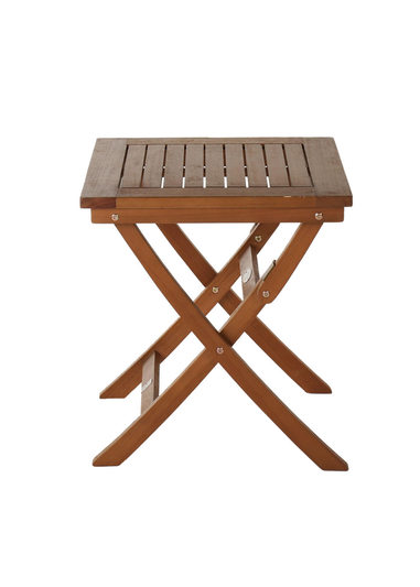 Charles Bentley Wooden Square Foldable Table FSC Certified (H50cm x W45cm x D45cm)