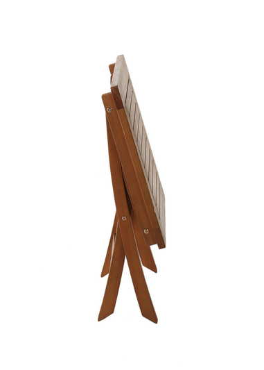 Charles Bentley Wooden Square Foldable Table FSC Certified (H50cm x W45cm x D45cm)