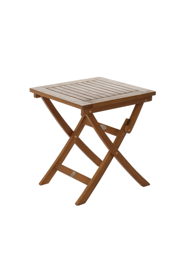 Charles Bentley Wooden Square Foldable Table FSC Certified (H50cm x W45cm x D45cm)