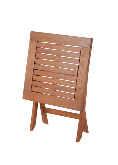 Charles Bentley Wooden Square Foldable Table FSC Certified (H50cm x W45cm x D45cm)
