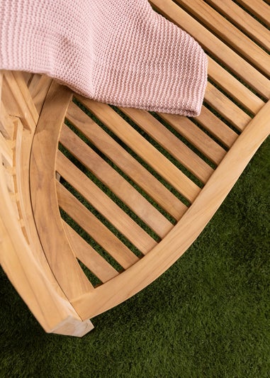 Charles Bentley Solid Wooden Teak Garden Outdoor San Diego 3 Seater Bench