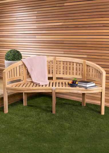 Charles Bentley Solid Wooden Teak Garden Outdoor San Diego 3 Seater Bench