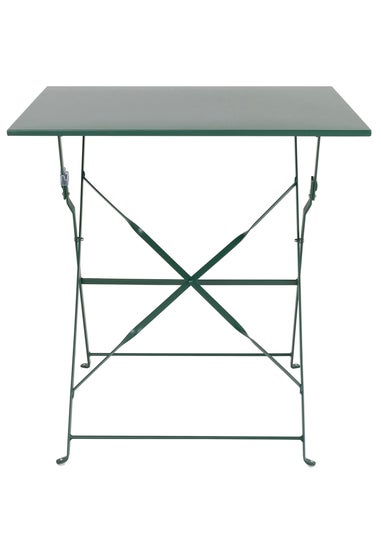 Charles Bentley Square Folding Metal Bistro Set Patio Garden Outdoor (2 Seater)