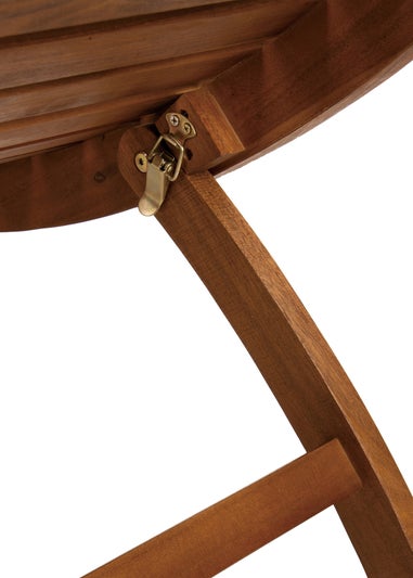 Charles Bentley Sun Lounger in Brown Acacia Hardwood Folding Large (H63cm x W182cm x D60cm)