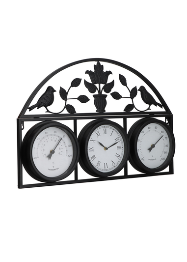 Charles Bentley Rutland Outdoor Triple Faced Wall Clock (H44cm x W66cm)