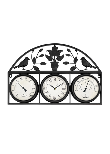 Charles Bentley Rutland Outdoor Triple Faced Wall Clock (H44cm x W66cm)