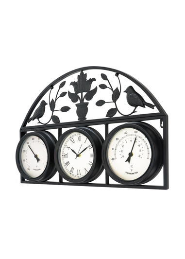 Charles Bentley Rutland Outdoor Triple Faced Wall Clock (H44cm x W66cm)