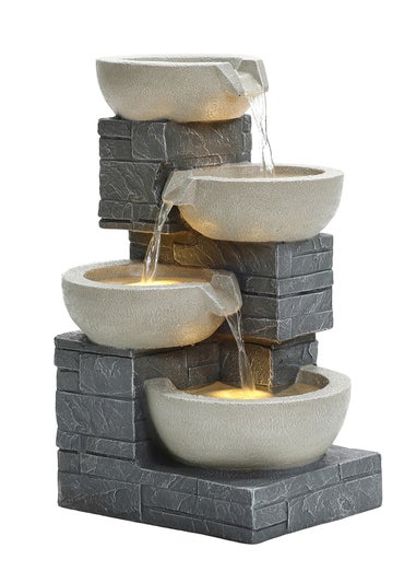 Charles Bentley Rhine Cascading Water Feature (H55.5cm x W37cm x D31cm)