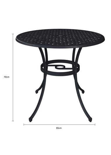 Charles Bentley Metal Cast Aluminium Garden Furniture Patio Set With Cushions (5 Piece)