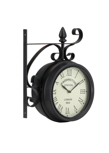 Charles Bentley Paddington Indoor Outdoor Double Sided Wall Clock (H32cm x W27cm)