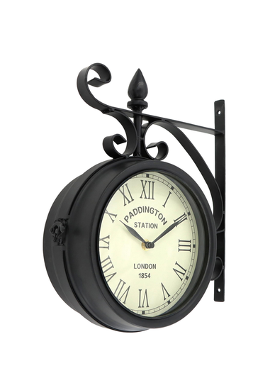 Charles Bentley Paddington Indoor Outdoor Double Sided Wall Clock (H32cm x W27cm)