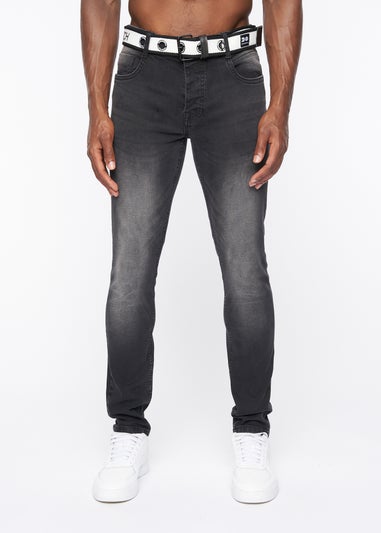 Crosshatch Black Wash Barbeck Slim Fit Denim