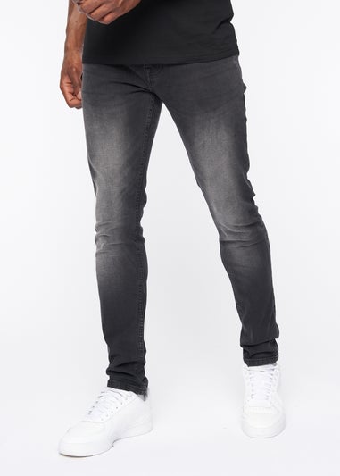 Crosshatch Black Wash Barbeck Slim Fit Denim