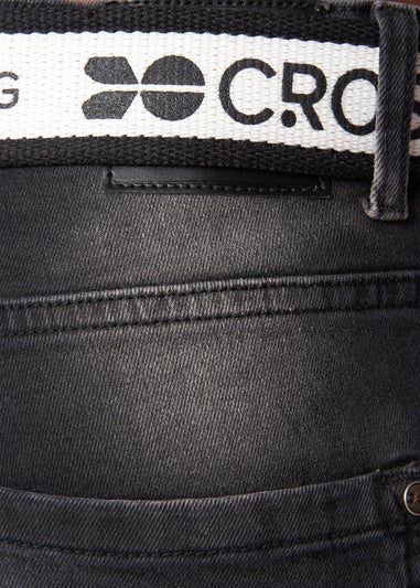 Crosshatch Black Wash Barbeck Slim Fit Denim