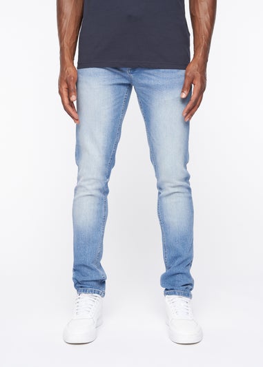Crosshatch Light Wash Barbeck Slim Fit Denim